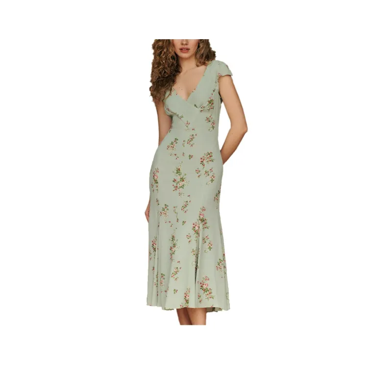 Reformation Short-Sleeved Dresses Women's Green-0