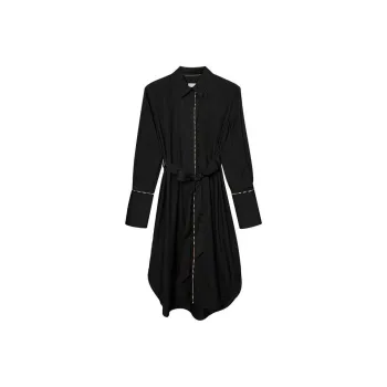 Burberry Long Sleeved Dresses Women's Black