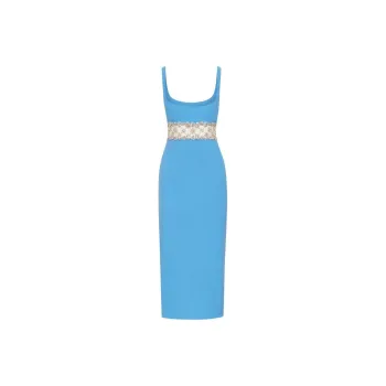 Oscar De La Renta Crystal embellished Midi Dress