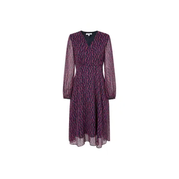 JZ. ANNAKRO Long Sleeved Dresses Women's Flower Fuchsia