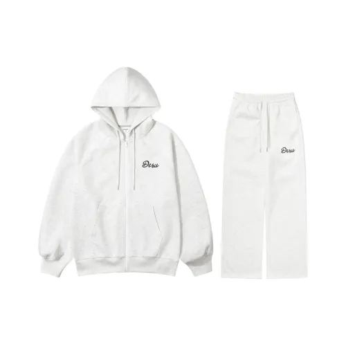 DESSUU Sweatshirt Set Unisex Light Heather Gray