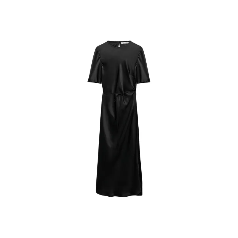 ZARA Short-Sleeved Dresses Women's Black-0