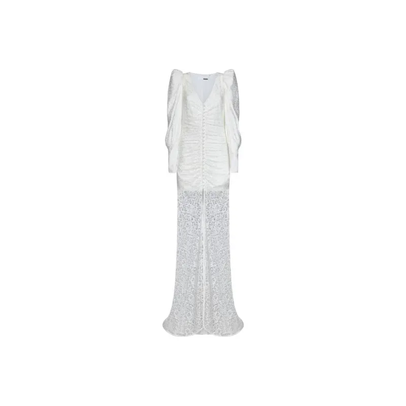 Rotate Long-Sleeved Dresses Women's White-0