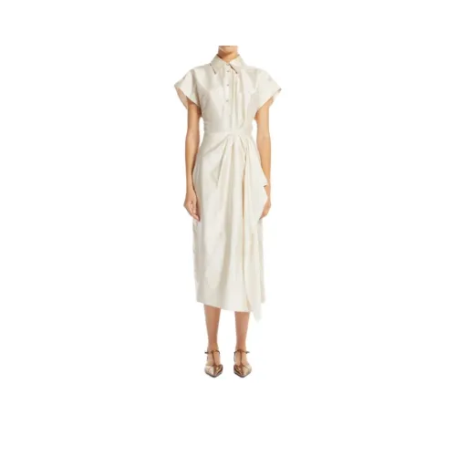 MaxMara Studio Short Sleeved Dress Women's White