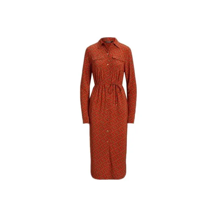 Polo Ralph Lauren Long-Sleeved Dresses Women's Red-0