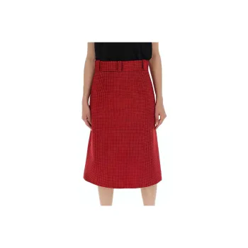 Balenciaga Casual Long Skirts Women's Red
