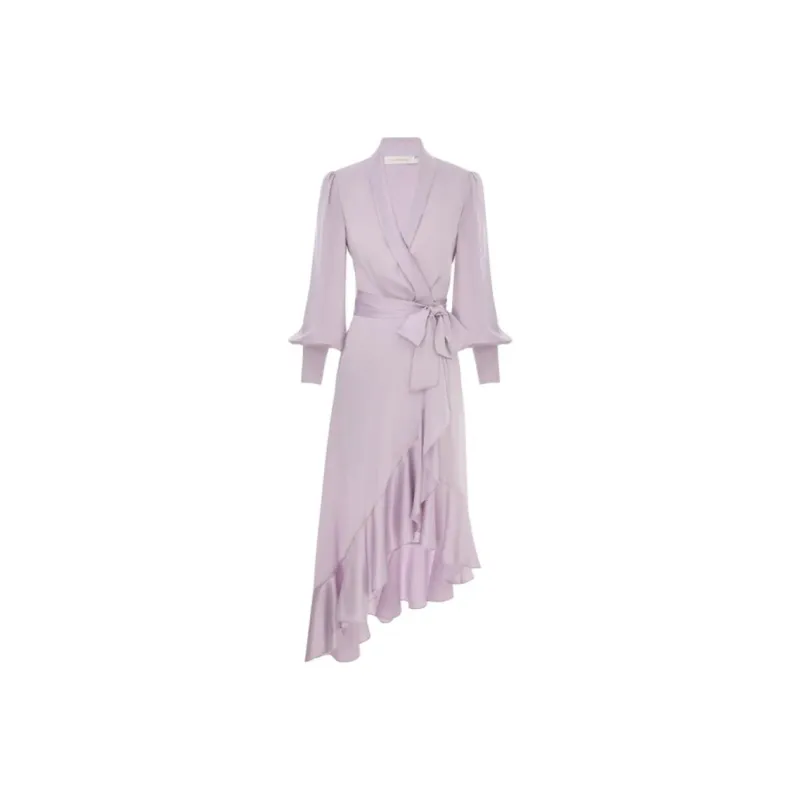 Zimmermann SS24 Long-Sleeved Dresses Women's Light Lavender-0