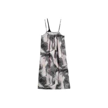 IQC Slip Dresses Women's Black Multicolor