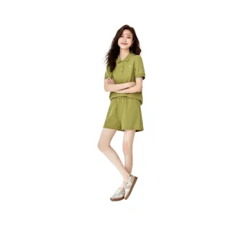 Mo Han Yi Mei Casual Suit Women's Green
