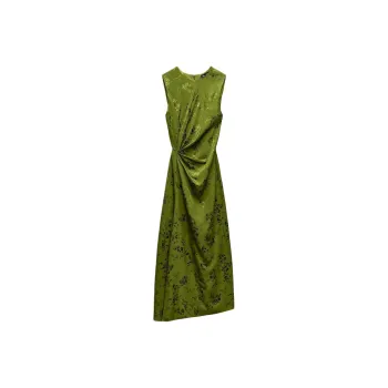 ZARA Sleeveless Dress Women's Green