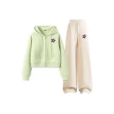 Pea Green (Y Bone Star Chest Logo)+Milk White (Y Bone Star Pants Logo)