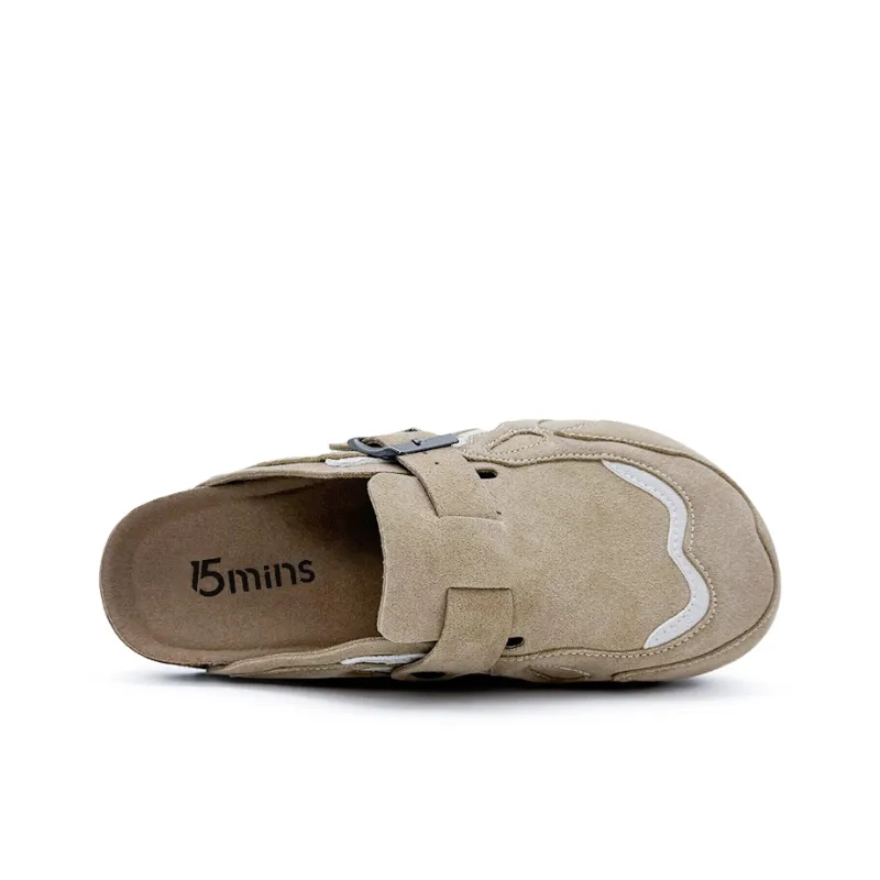 15 MINS Rubber Sole Stitching Abrasion Resistant Slip Resistant Closed Toe Slippers Unisex-2