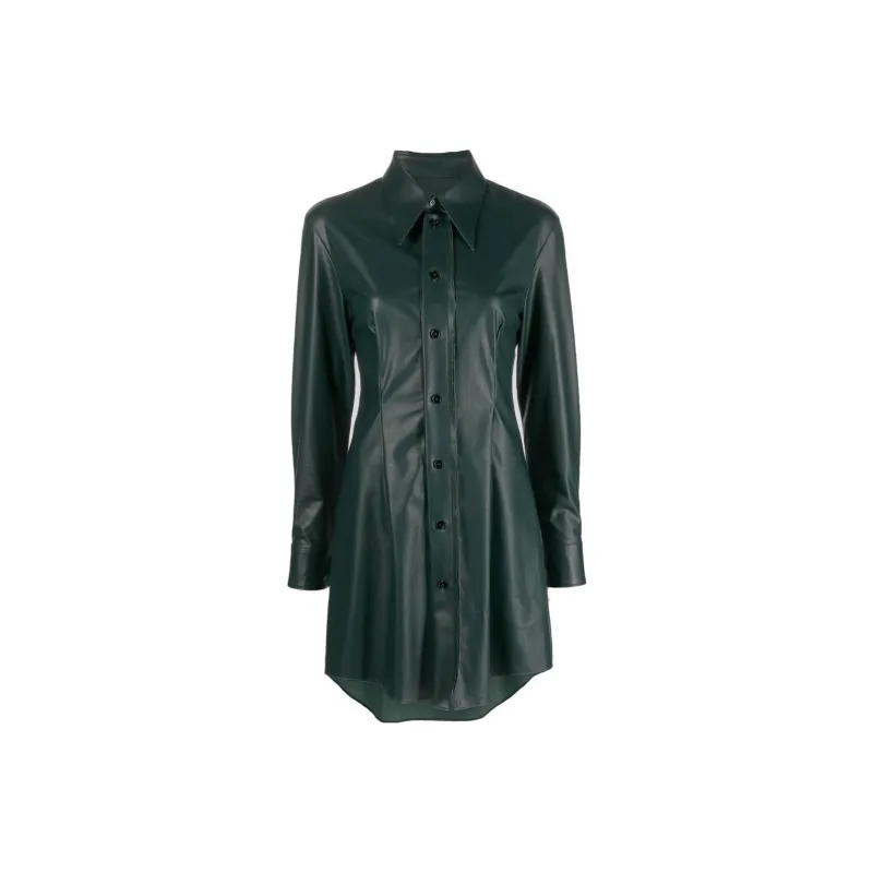 MM6 Maison Margiela Faux leather Shirt Dress-0