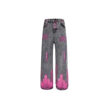 Flowers In Water Jeans Unisex Gray