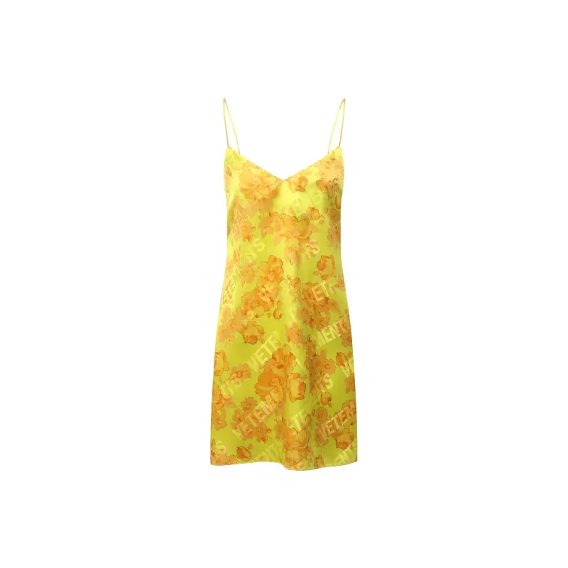 Vetements Slip Dresses Women's Yellow-0