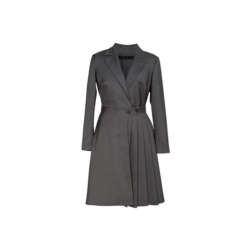 ROEYSHOUSE Long Sleeved Dress Women's Dark Gray-0
