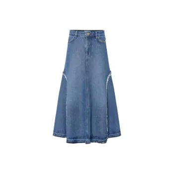GANNI Flared Denim Skirt
