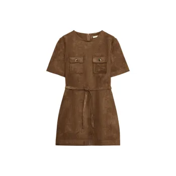 ZARA Short Sleeved Dress Women's Tobacco Brown