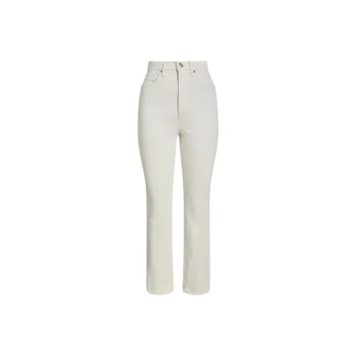 SCANLAN THEODORE High Rise Straight Crop Jean Jeans Women's NATURAL/Natural