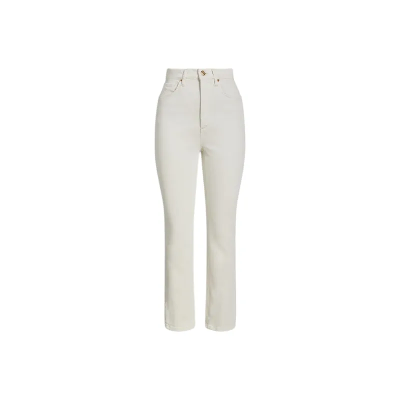 SCANLAN THEODORE High Rise Straight Crop Jean Jeans Women's NATURAL/Natural-0