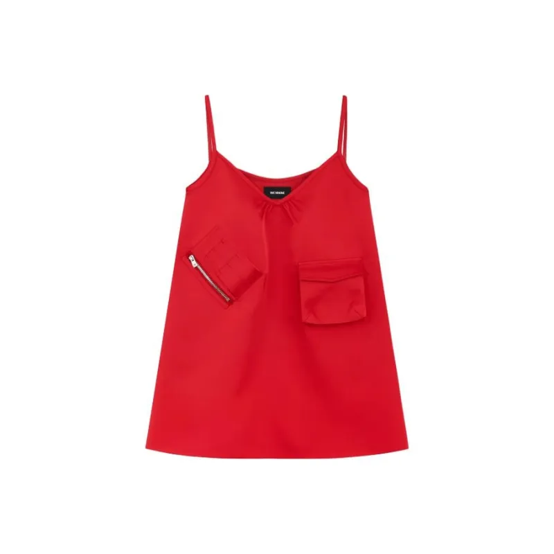 WE11DONE Slip Dress Women's Red-0