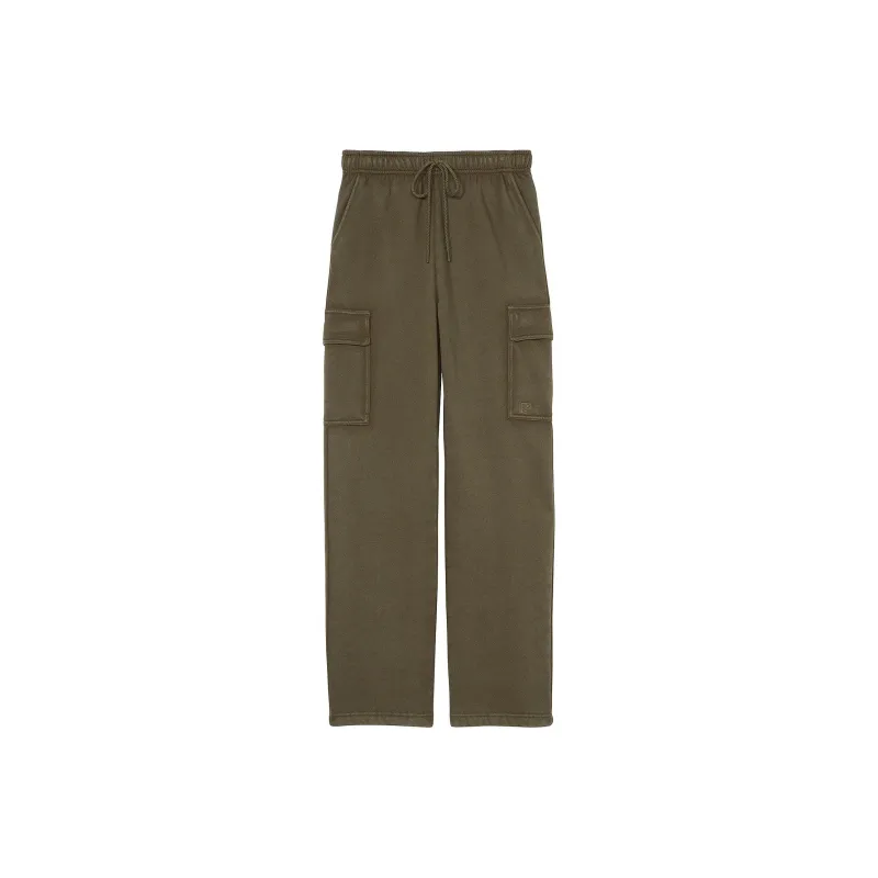 Victoria's Secret PINK Ivy Fleece Straight-Leg Cargo Sweatpants/CNO Cargo Pants Women's Casual New Olive-0