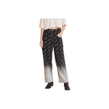 Blood Glitter SS24 Jeans Women's Black Floral