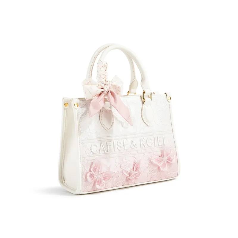 CAEISL&KCIEL Polyurethane Shoulder Bag, Handbag Women's Gradient Pink-5