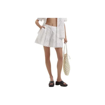 Self portrait Casual Shorts Women's Pure White