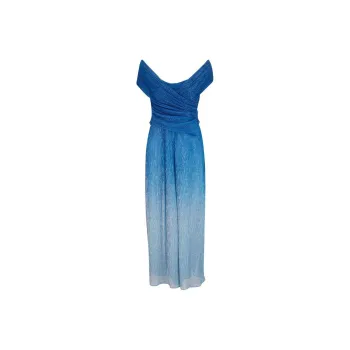 Talbot Runhof Gradient effect Sleeveless Dress