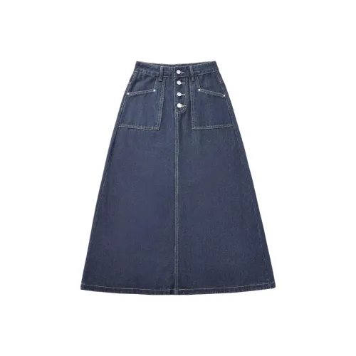The New Age Family Denim Long Skirt Women's Blue