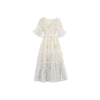 PAZZO Short Sleeved Dresses Women's White