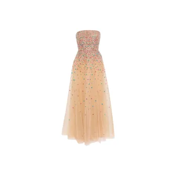 ELIE SAAB Bead-embellished Strapless Gown