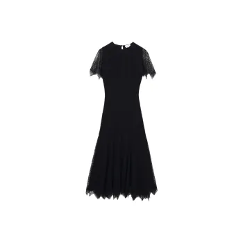 Alexander McQueen Short Sleeved Dresses Women's Black
