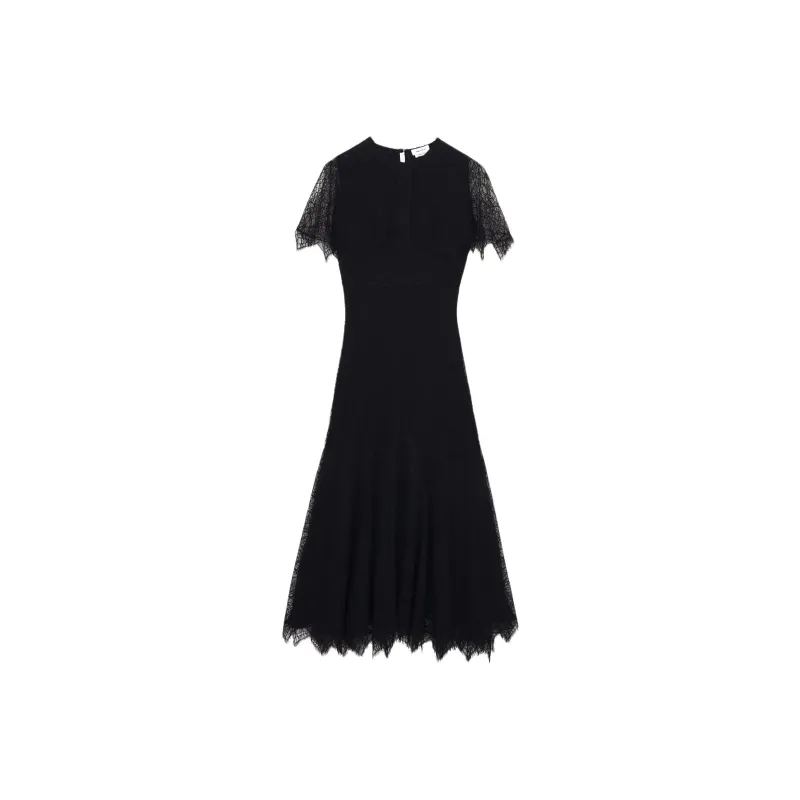 Alexander McQueen Short Sleeved Dress Women's Black-0
