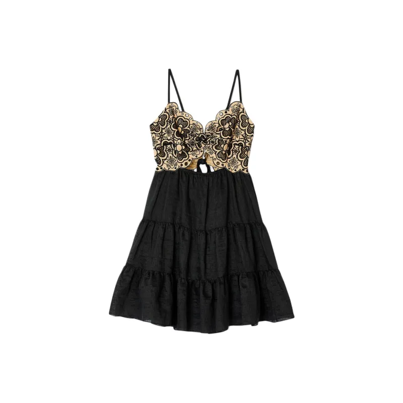 Sandro Broderie-anglaise Tiered Minidress-0