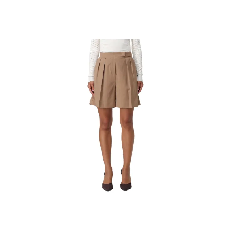 MaxMara Jessica Pleat Detailed Shorts-0