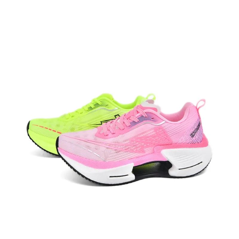 KZANSI Low Top Running Shoes Unisex Pink Green-1