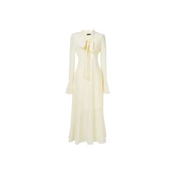 Duffy Fashion Long Sleeved Dress Women's Apricot