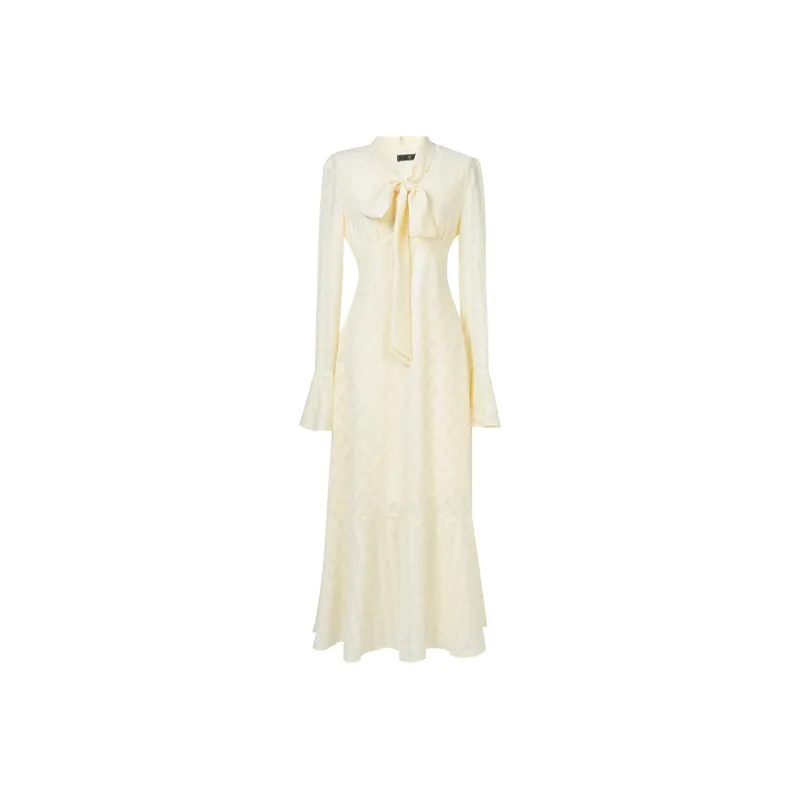 Duffy Fashion Long Sleeved Dress Women's Apricot-0