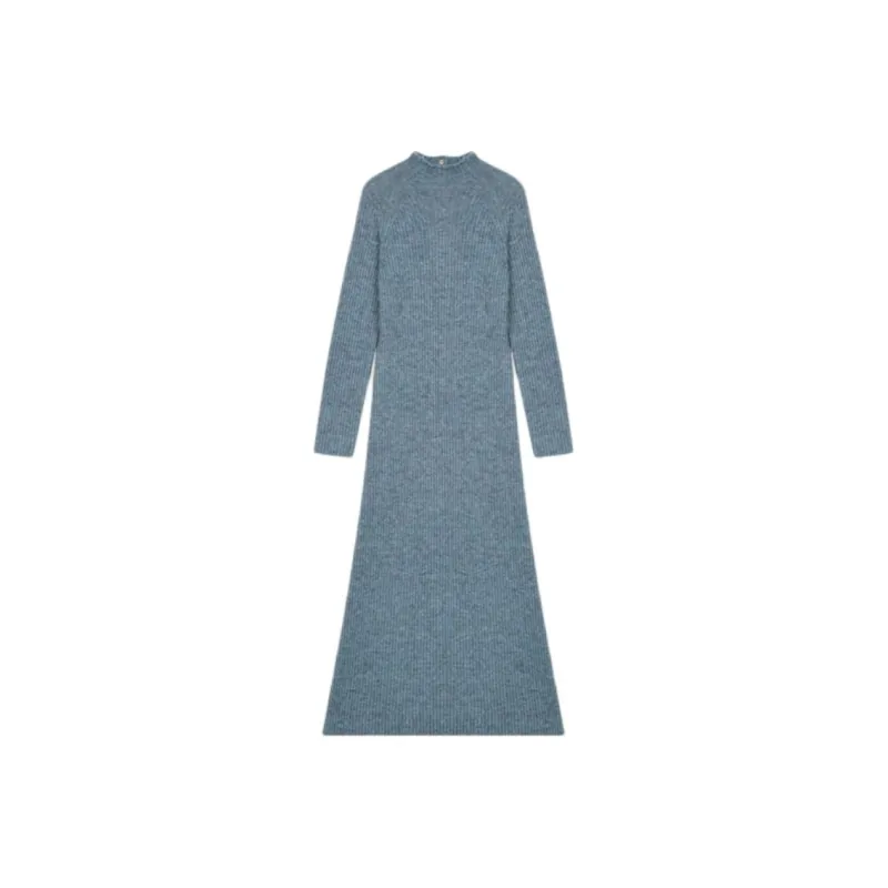 Maje Long Sleeved Dresses Women's Blue-0