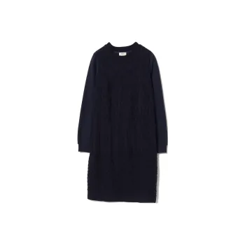 Beams HEART Long Sleeved Dress Women's Marine Blue