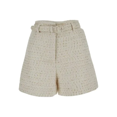 Self portrait Casual Shorts Women's Cream
