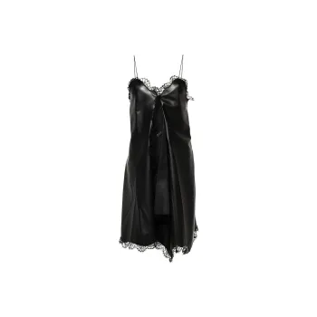 OFF WHITE Lace Detailed Strapped Midi Dress