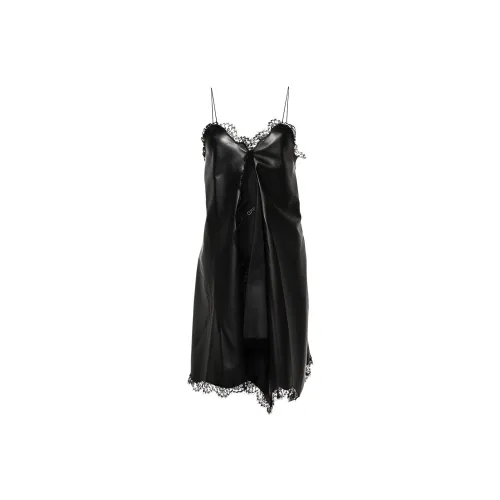 OFF WHITE Lace Detailed Strapped Midi Dress