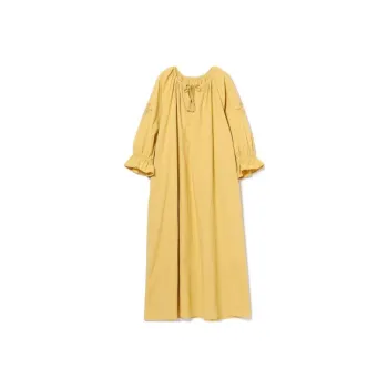 Beams Long Sleeved Dresses Women's Yellow