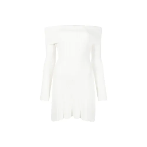 Self portrait Off shoulder Ribbed knit Minidress