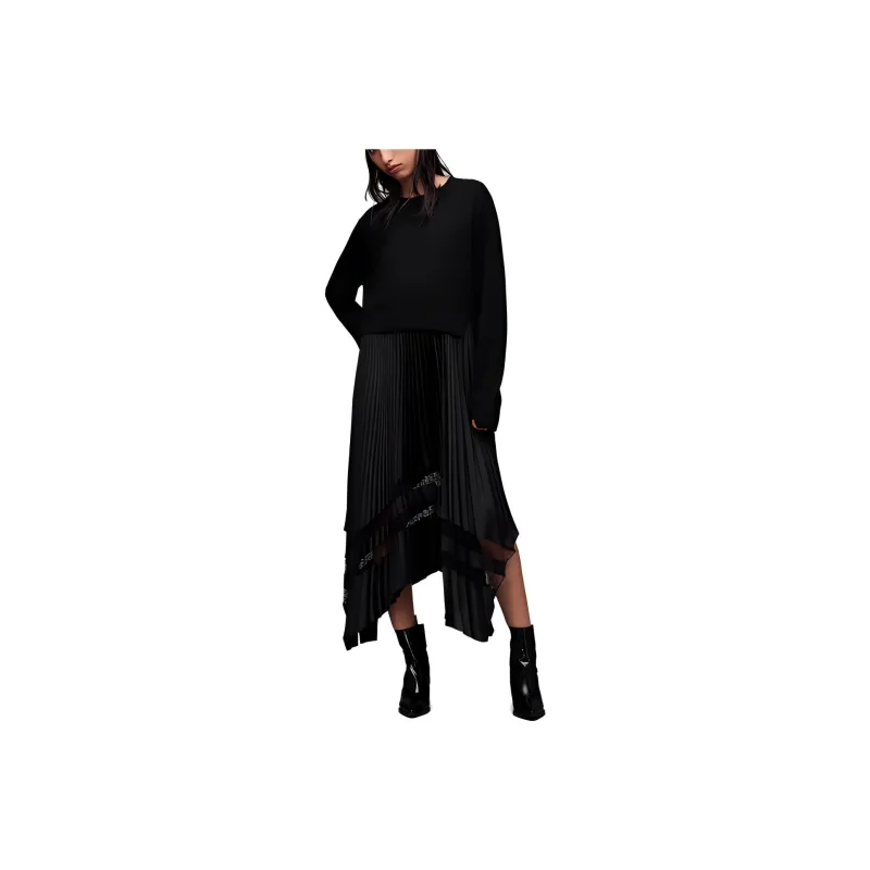 ALLSAINTS Long Sleeved Dress Women's Black-0