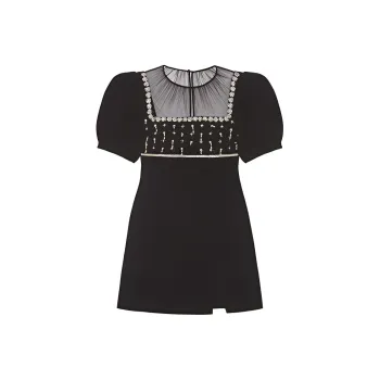 Self portrait Short Sleeved Dresses Women's Black