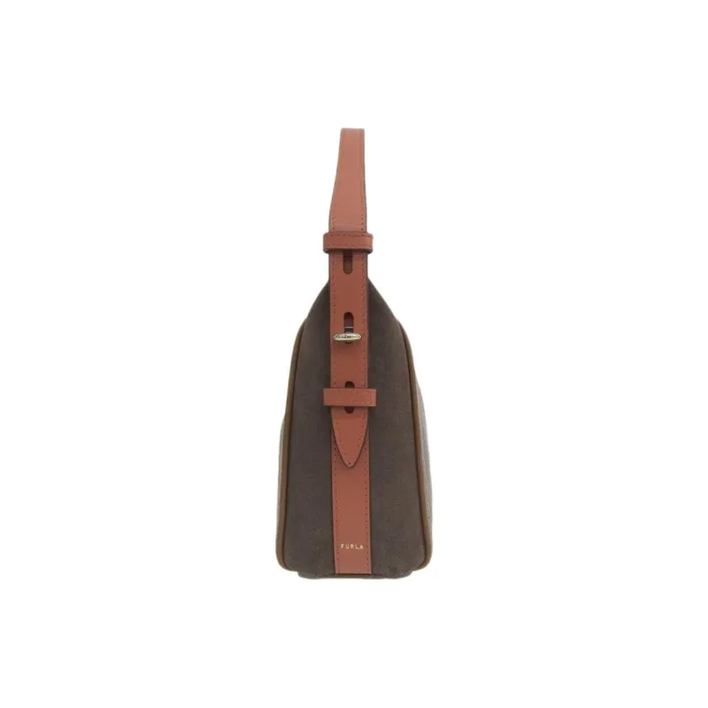 Furla Net Collection Leather Handbag Mini Women's Brown-2